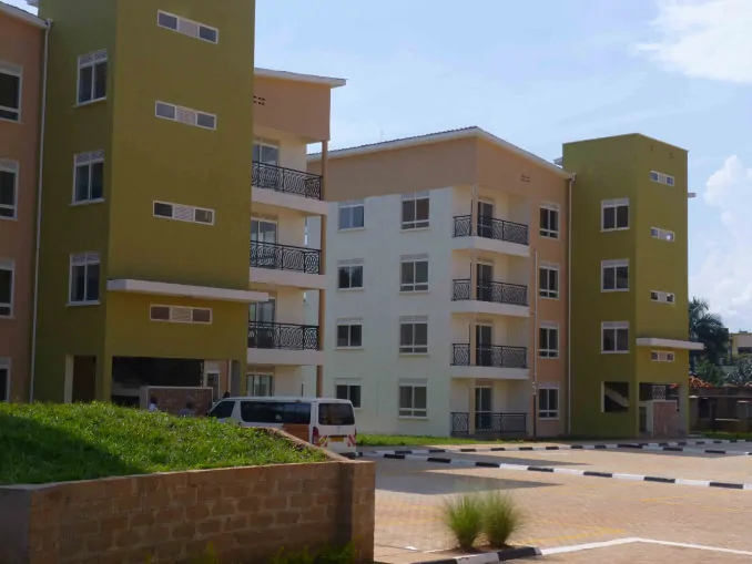 Kiwana Apartments in Bugolobi, Kampala, constructed by the NHCC. Most Ugandans cannot afford such housing. Photo: NHCC