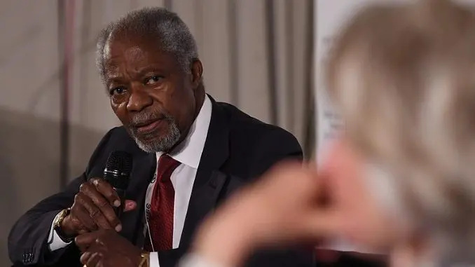 Kofi Annan, the former secretary general of the United Nations, who died on 18 August 2018