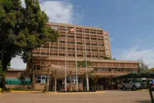 The offices of the Ministry of Finance in Kampala.