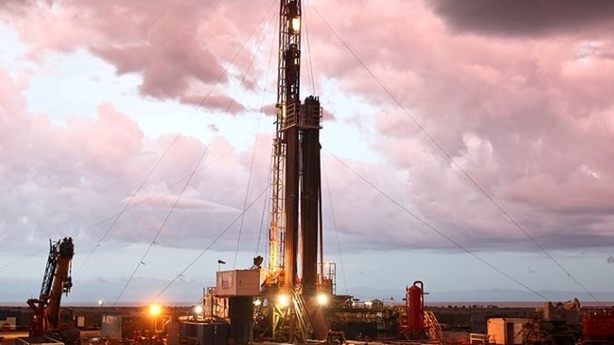 Drilling rig at a drill site