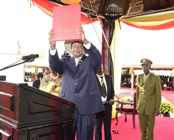 Uganda's President Yoweri Museveni at a state function