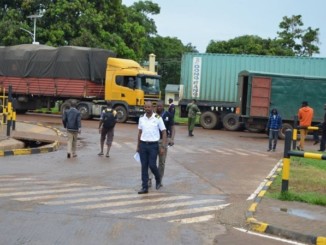 Uganda's border with Kenya at Busia