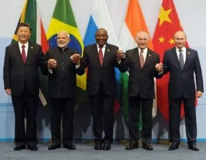 The presidents of the five BRICS countries