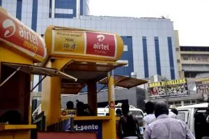 A mobile money kiosk in downtown Kampala. Credit: Edgar Batte/Uganda Business News