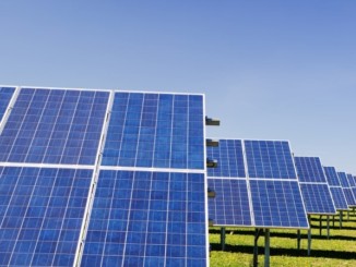 Blue solar panel boards