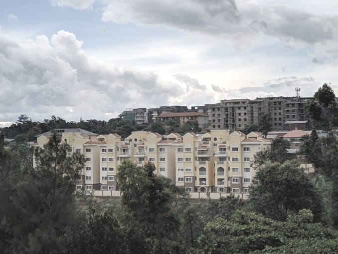 Apartment blocks in Nalya Housing Estate, Kampala