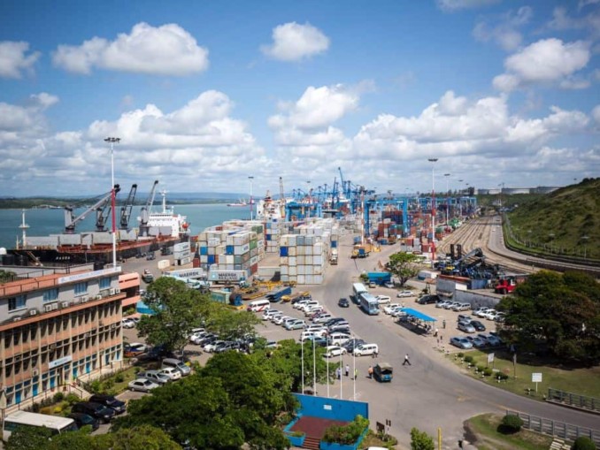 Containers at Mombasa Port in Kenya