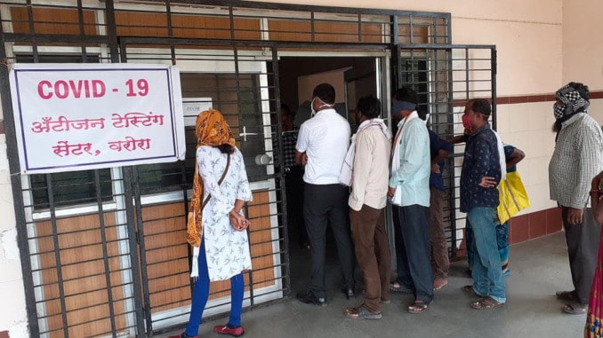 Covid-19 testing centre in India