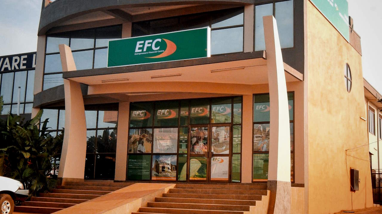 An EFC Uganda Ltd branch. The microfinance deposit-taking institution was closed by the Bank of Uganda on 19 January 2024 for failing to meet minimum capital requirements and for what the regulator called “poor corporate governance.”