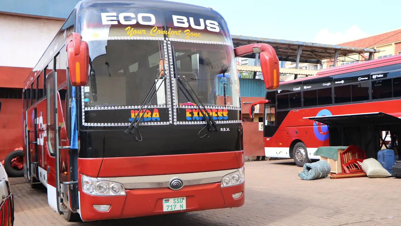 Ecobus Coaches from Kampala to Juba depart from the Namayiba Bus Park