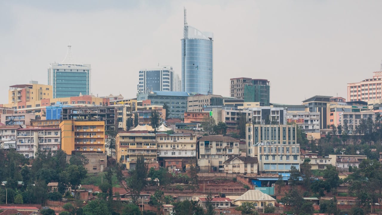 Downtown Kampala - picture taken from a distance