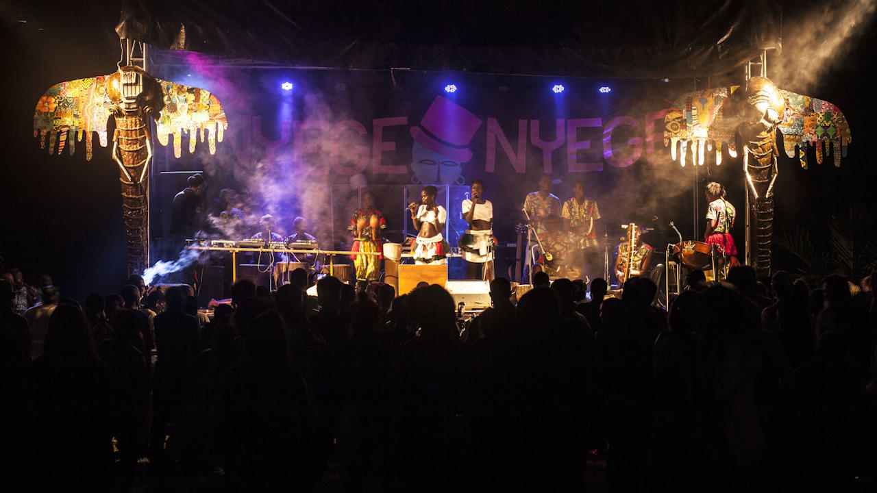 A performance stage at the Nyege Nyege festival in Bujagali, Jinja, October 2015