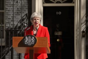 UK prime minister Theresa May announces her resignation in London. Credit: Gov.UK