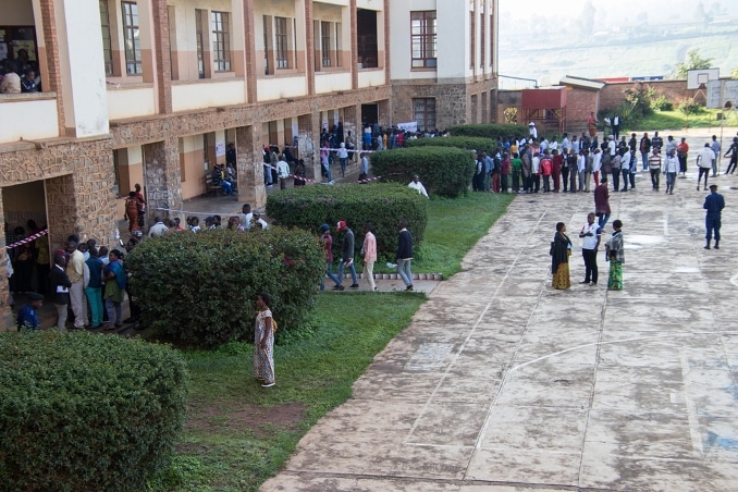 Voters line up to vote in DR Congo's 2018 general elections